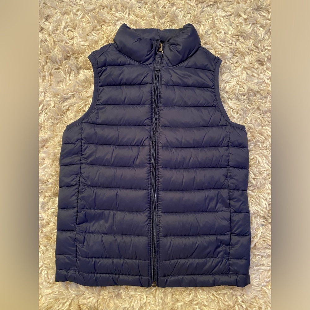 Navy Blue Puffer Vest Water Resistant Size 6/7